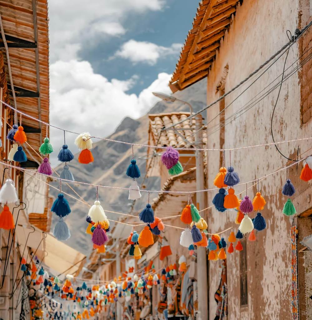 Vibrant colors of Latin American culture and craft